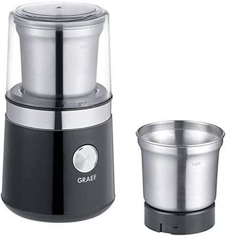 GRAEF Cm102eu Molino De Caf&eacute; El&eacute;ctrico Negro Y Acero Inoxidable