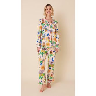 The Cats Pajamas Pima Knit Pajama Set in A Very Vintage Christmas at Nordstrom, Size Small