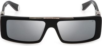 Philipp Plein Hexagon Zonnebril - Heren - Accessoires - Zwart - Maat: ONE Size
