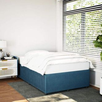 vidaXL Giroletto Blu 120x190 cm in Velluto - Vidaxl