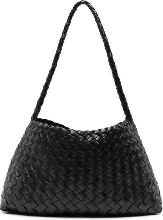 Dragon Diffusion Rosanna Geweven Leren Tote Tas - Dames - Schoudertassen - Zwart - ONE Size - Leer - Tassen