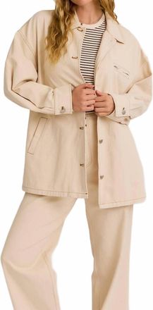 Le Lis Blanc Deux Sydney Stitch Detail Jacket In Ecru