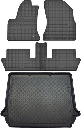 OEM Citro&euml;n C4 Grand Picasso I Van De 10/2006 A 08/2013 Set - Alfombrillas De Goma Para Coche + Alfombrilla Para Maletero