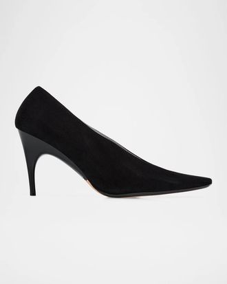 Balenciaga 90mm Duchesse Suede Pumps