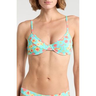 Dippin' Daisy's Swimwear West Coast Underwire Bikini Top in Ocean Hibiscus at Nordstrom Rack, Size X-Large