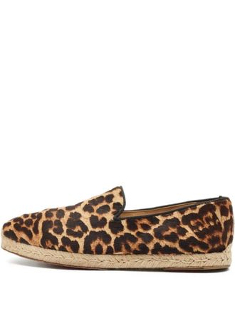 Christian Louboutin Galia animal-print espadrilles - Brown