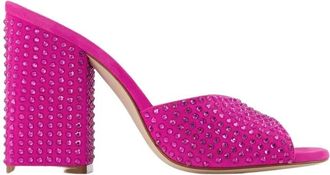 PARIS TEXAS Crystal Almond Toe Sandalen - Pink Ruby - Dames - Muiltjes - Roze - 38 EU - Schoenen