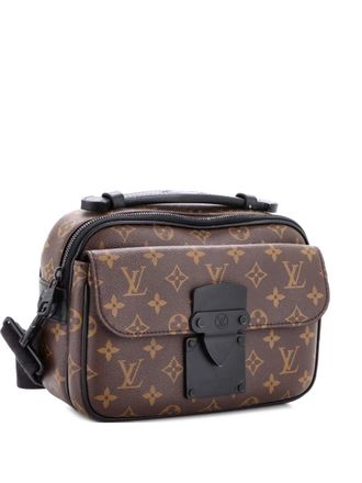 Louis Vuitton S Lock Sling Bag Macassar Monogram Canvas belt bag - Black
