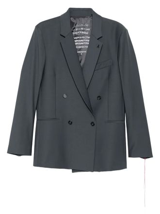 Patrizia Pepe double-breasted blazer - men - Polyester/Virgin Wool/Elastane/Viscose/Cotton - 48 - S754 Mid Grey