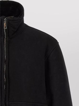 Giorgio Brato leather oversized funnel-neck jacket
