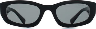 Miu Miu Oval Womens Black Dark Grey MUB04S - One Size