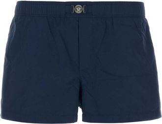 Versace Blue Nylon Bermuda Shorts