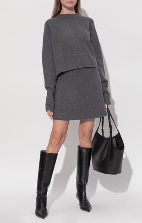 Lisa Yang Clare Short Skirt, Womens, Grey