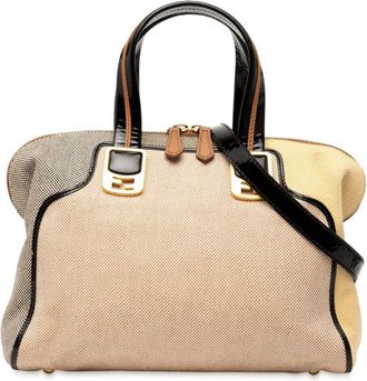 Fendi Pre-owned Handbags, female, Brown, Size: ONE SIZE Pre-owned Top Handle Bag
