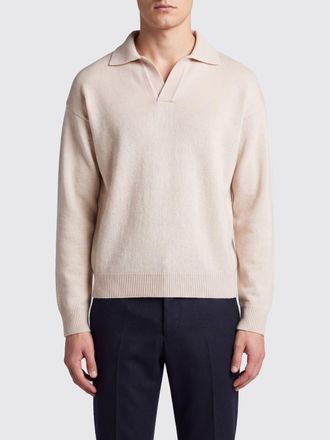 Roberto Collina Long-Sleeved Merino Wool Knit Polo Shirt