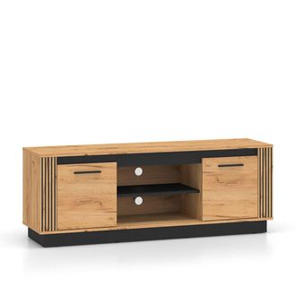 Petits Meubles Mueble tv 2 puertas 150 cm y negro fachada de mdf madera