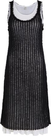 Toteme Layered Mohair-blend Midi Dress - Black - S (UK8-10 / S)