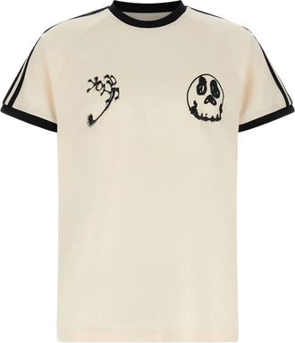 Yohji Yamamoto GFX Cali SS Tee - Heren - T-shirts - Wit - M - Katoen - Tops