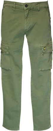 Lyle & Scott Pantalon Cargo - Heren - Slim Fit Broeken - Groen - W32 - Katoen - Broeken