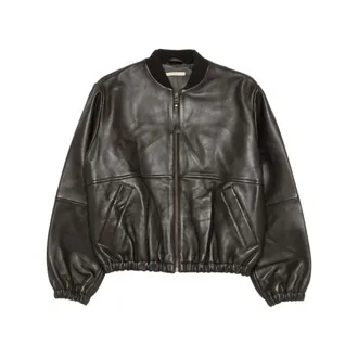 Sessun Jassen, Dames, Bruin, M, Leer, Tyler Coffe Jacket