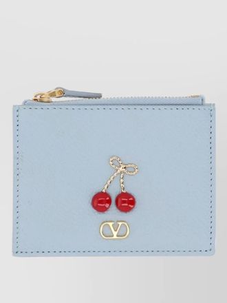 Valentino Garavani cherryfic coin purse embellished detail design