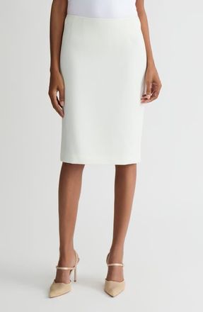Kasper Classic Below Knee Length Skirt in Vanilla Ice at Nordstrom, Size 12