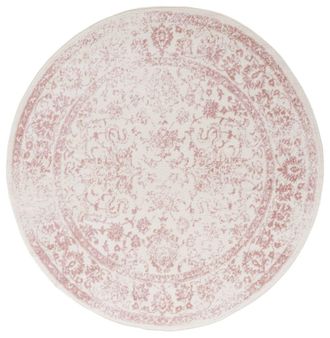 Safavieh Alfombra vintage de polipropileno blanco/rosa, 152 cm