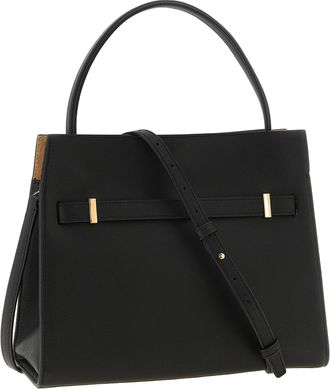 Tory Burch Lee Radziwill Small Leather Shoulder Bag - Black