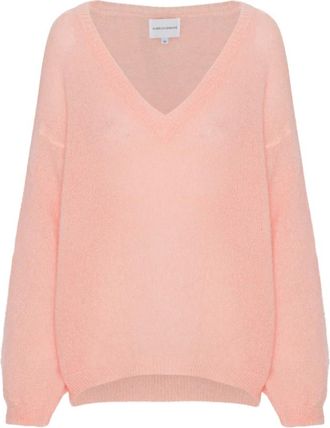Americandreams Jersey Silja con cuello en V - Knitwear - Mujer - Naranja - M