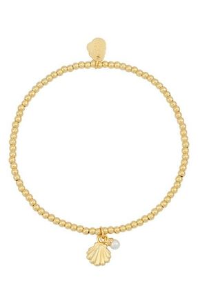 Estella Bartlett Sienna Seashell Pendant Bracelet in Gold at Nordstrom