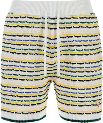 Casablanca Embroidered Cotton Bermuda Shorts