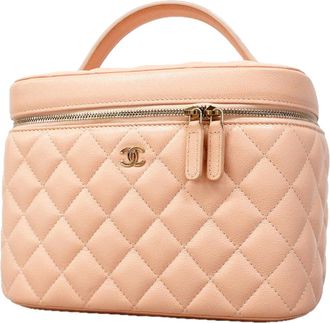 Chanel Pink Grained Calfskin Vanity Bag (Pre-Owned)