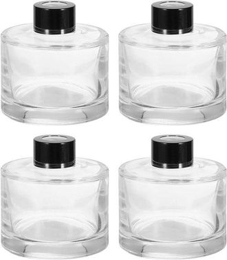 No Brand Frasco Difusor De Vidrio Vac&iacute;o, Accesorios De Fragancia, Recargable, Aromaterapia, Recipiente, Difusor De Varillas, Bricolaje, Hogar, Ba&ntilde;o, 4 Piezas, 