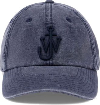 J.W.Anderson logo-embroidered cotton baseball cap - unisex - Cotton/Cotton - One Size - Blue