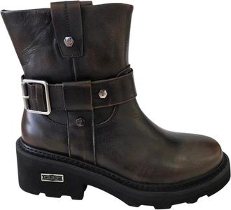 Cult Grace 4799 Enkellaars - Dames - Enkellaarsjes - Bruin - 37 EU - Leer - Schoenen