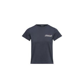 Moncler Moncler Logo Cotton T-shirt, Women, Blue, Size: Xl