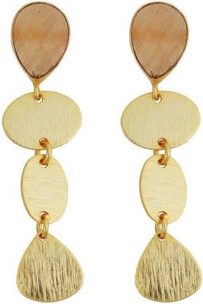 Panacea Stone Linear Drop Earrings in Peach at Nordstrom Rack