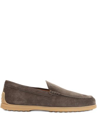 Tod's Tods Mens Brown Suede Leather Loafers
