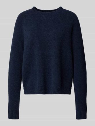 HUGO BOSS Regular Fit Strickpullover aus Alpaka-Mix Modell FEBISAN in Marine, Größe XXL