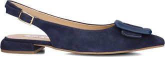 Notre-V Schoenen, Dames, Blauw, 38 EU, Leer, Elegante Blauwe Slingbacks