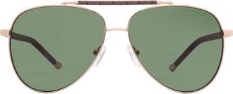 Michael Kors Green Pilot Ladies Sunglasses MK1146 10143H 59