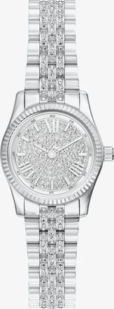 Michael Kors Petite Lexington Pav&eacute; Silver-Tone Watch