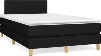 vidaXL Cama Box Spring Con Colch&oacute;n Tela Negro 120x190 Cm Vidaxl
