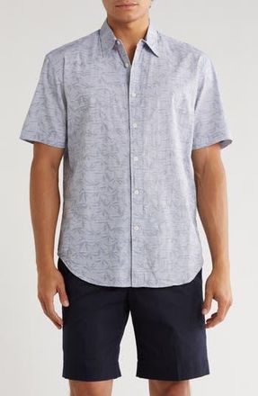 Coastaoro Jamie Short Sleeve Shirt in Grey at Nordstrom Rack, Size Xx-Large