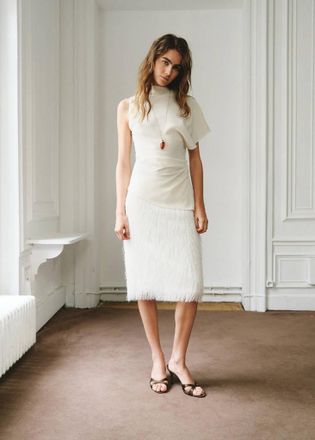 Mango Blusa asimmetrica dettaglio increspato grezzo - Donna - XS - MANGO