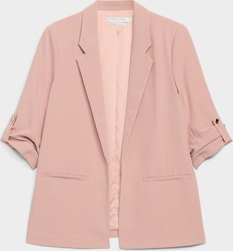 Contemporaine Womens Lightweight crepe open casual jacket