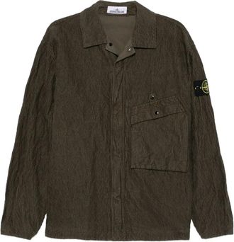 Stone Island Giacca-camicia a coste - Verde