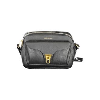 Coccinelle Black Leather Women Shoulder Womens Bag