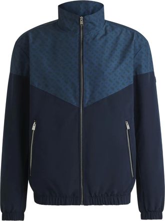 BOSS patterned panelled jacket - Blue