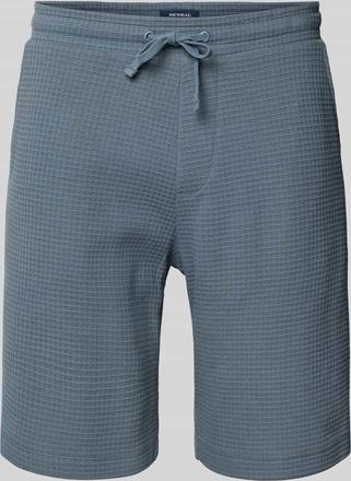 Mc Neal Regular Fit Shorts mit Strukturmuster in Rauchblau, Größe XL